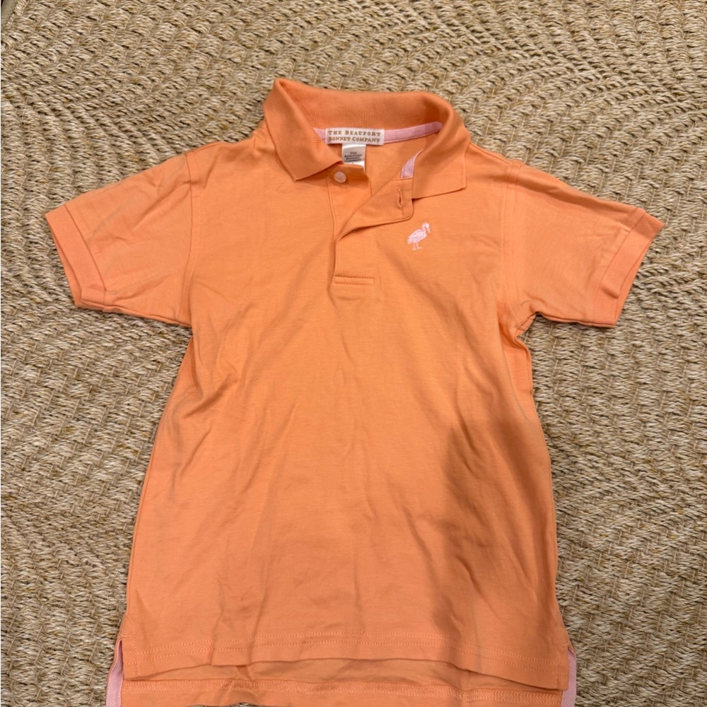 The Beaufort Bonnet Company Peach Polo Shirt for Kids